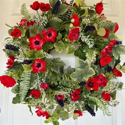 Poppy Wreath - Etsy