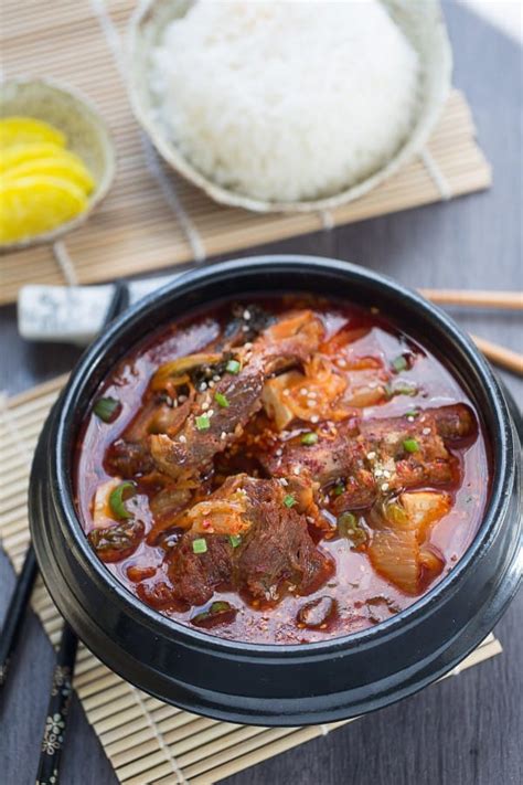 Korean Pork Bone Soup Gam ja tang (with potatoes)