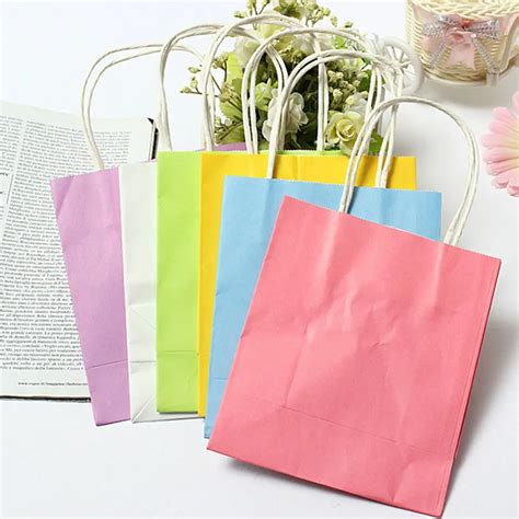 Luxury Party Bags Kraft Paper Gift Bag With Handles Recyclable Loot Bag ...