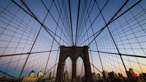 brooklyn bridge, new york, evening 4k - Free 4k Wallpapers - 40.000 ...