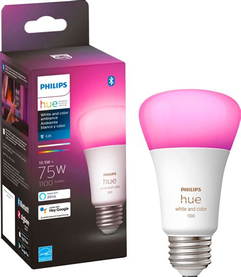 Customer Reviews: Philips Hue A19 Bluetooth 75W Smart LED Bulb White ...