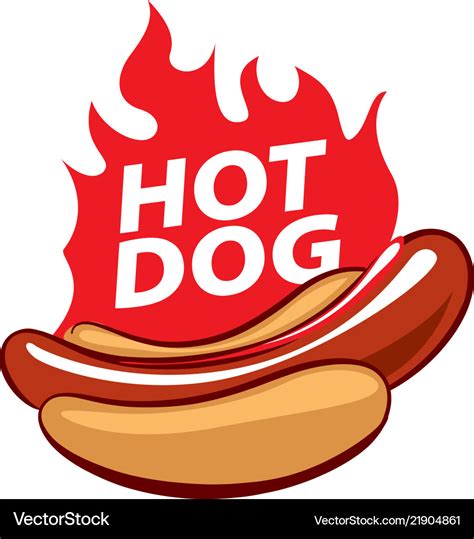 Logo hot dog Royalty Free Vector Image - VectorStock