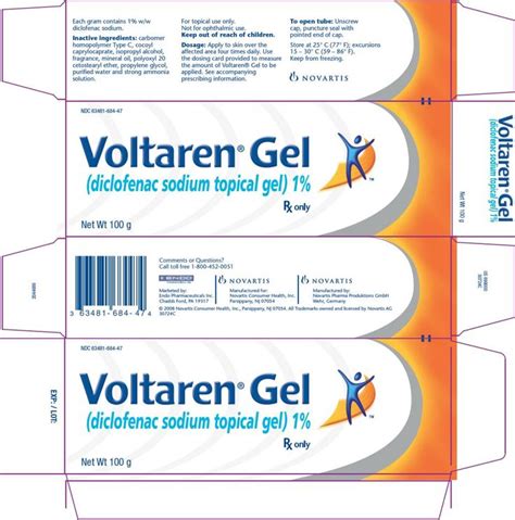 Voltaren Gel - FDA prescribing information, side effects and uses ...