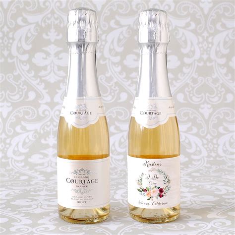 Guide to Ordering Mini Champagne Labels | Mini champagne bottles, Bottle label template ...