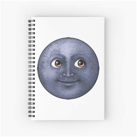 "Dark Blue Moon Emoji" Spiral Notebook for Sale by RBEmoji | Redbubble