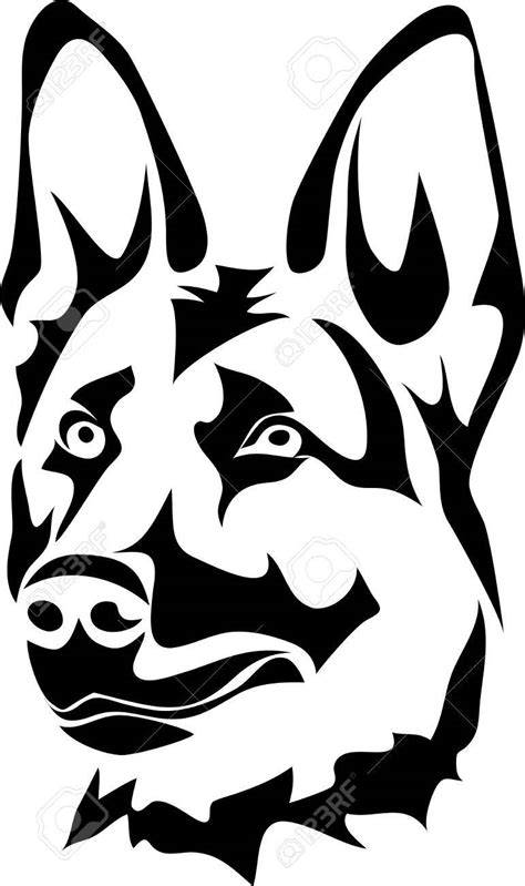 German Shepherd Face Drawing at GetDrawings | Free download