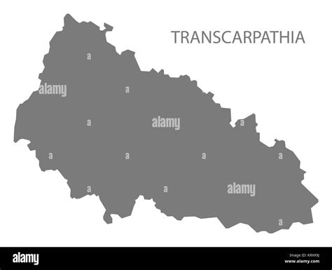 Transcarpathia Ukraine Map grey Stock Photo - Alamy