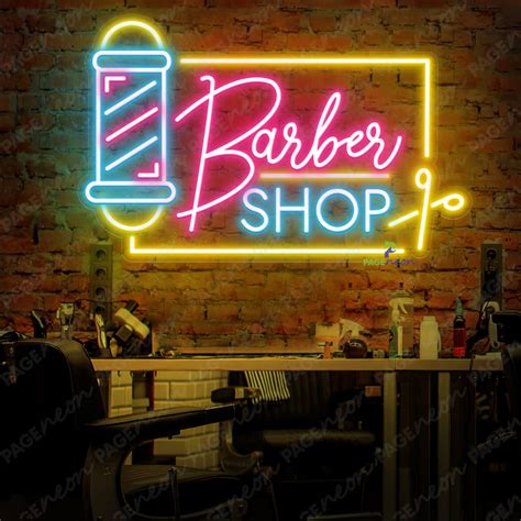 Barber Shop Neon Sign Barber Pole Led Light - PageNeon