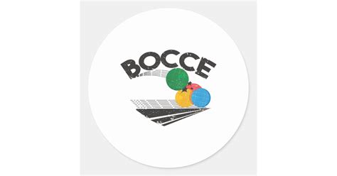 Bocce Balls Game Classic Round Sticker | Zazzle