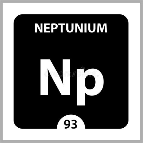 Neptunium - Np - Chemical Element Periodic Table Stock Illustration - Illustration of ...