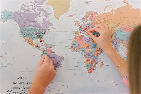 Our personalized travel maps are the perfect wedding gift for any jet-setting couple you know! # ...