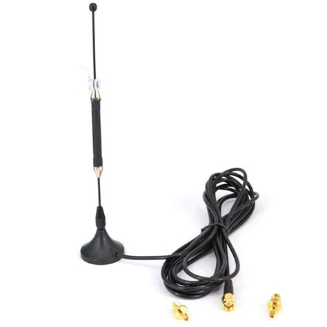 3 piece/lot 4G Antenna SMA 10dbi LTE Aerial Magnetic + SMA RF Adapter SMA Female to CRC9 Male ...