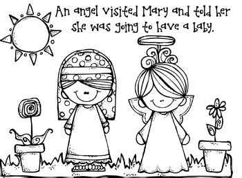 Angel Visits Mary Bible Story Craft and Activity by JannySue | TpT