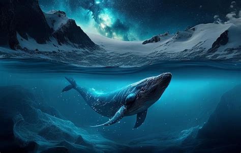 Premium Photo | Humpback Whale in arctic in winter underwater Generative AI illustration