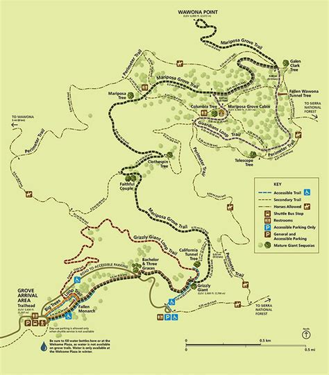 Mariposa Grove Trail Map