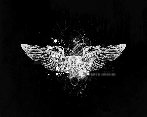 Black Angel Wings Wallpaper