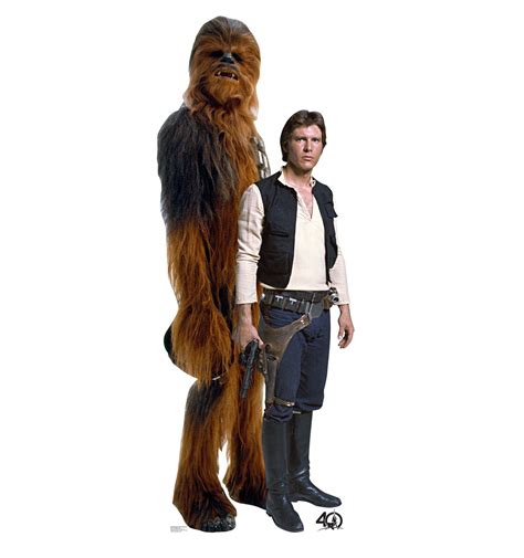 Advanced Graphics Star Wars 40th Han Solo™ and Chewbacca™ Standup & Reviews | Wayfair