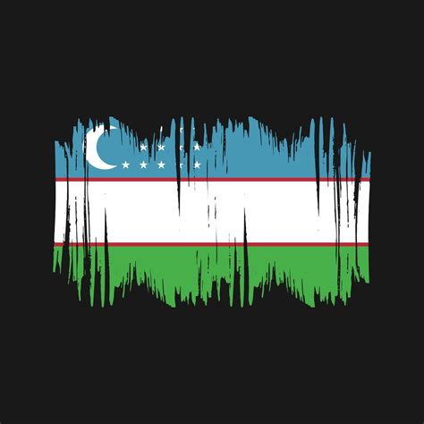 Uzbekistan Flag Vector Brush. National Flag Brush Vector 11428806 ...