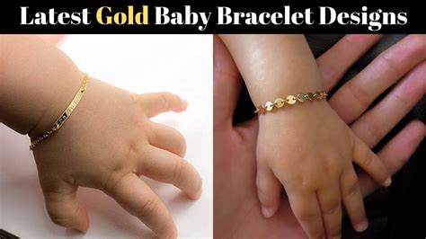 Latest Gold Baby Bracelet and Bangles Designs with wt |New Born Baby jew... | Baby bracelet ...