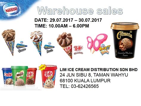 Nestle Ice Cream Warehouse Sale Discount Offer @ KL Taman Wahyu 29 & 30 ...