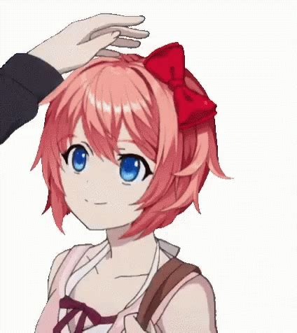 Head Pat DDLC GIF - HeadPat DDLC - Discover & Share GIFs