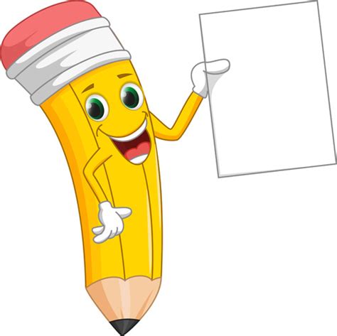 Funny cartoon pencil vector Free vector in Encapsulated PostScript eps ( .eps ) vector ...