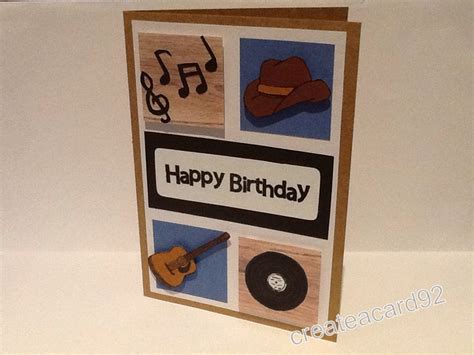 Country Music Themed Birthday Card. This is my most recent card that I ...