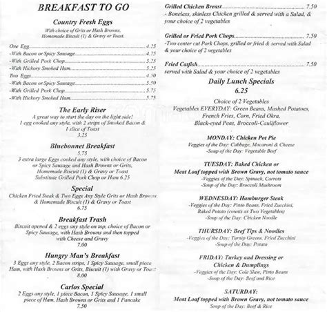 Bluebonnet Cafe Menu, Menu for Bluebonnet Cafe, Richland Hills, Fort Worth - Urbanspoon/Zomato