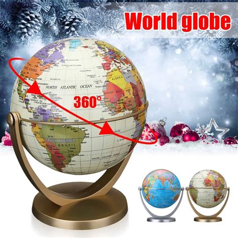 360 Degree Rotating World Globe Earth Map Tellurion Geography Education ...