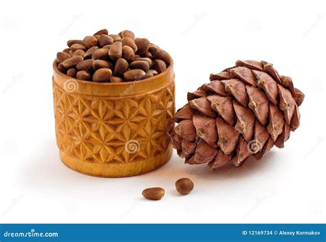 Pine Cones And Pine Nuts Stock Images - Image: 12169734