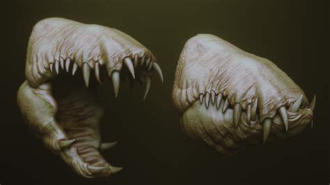 ArtStation - JAWS 2 - Another 33 Monster Mouths & Skulls IMM Brush | Brushes