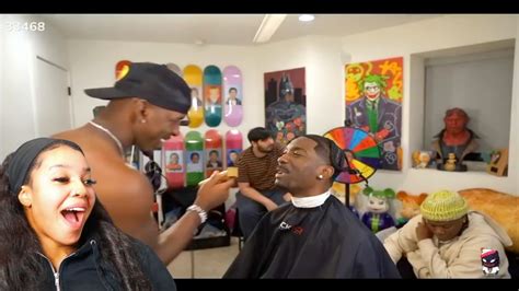 BruceDropEmOff Gets HAIRCUT From The SUS Barber | Reaction - YouTube