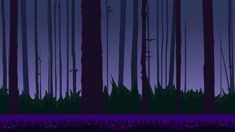 Forest Night Parallax Background - YouTube