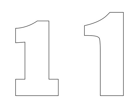 Printable Number One