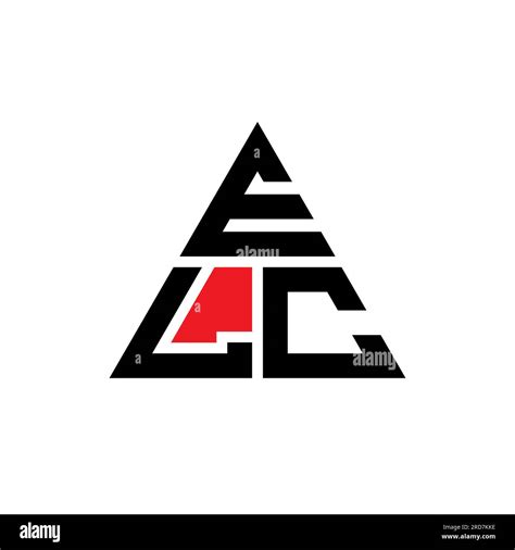 ELC triangle letter logo design with triangle shape. ELC triangle logo design monogram. ELC ...