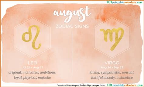 August Zodiac Sign Zodiac Signs Images, Zodiac Signs Leo, Leo Virgo ...