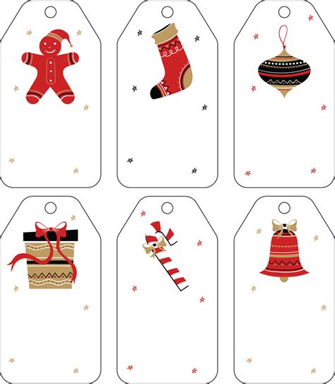 Printable Free Gift Tag Templates for Word - Christmas Tag Template