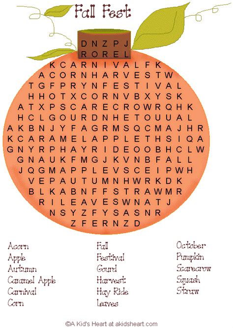 Fall Printable Puzzles