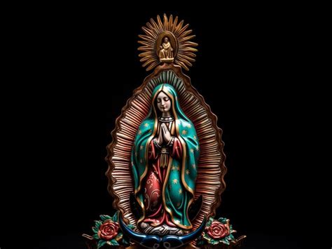 Premium AI Image | Statue of Saint Mary of Guadalupe Virgen de Guadalupe in honor of the ...