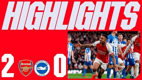 Arsenal vs Brighton 2-0 Highlights Goals - Premier League 2023/24 - Win Big Sports