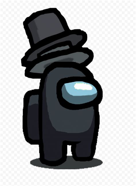 HD Black Among Us Character With Double Top Hat PNG | Top hat, Png, Character