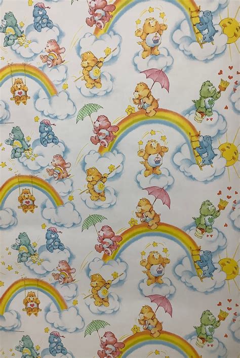 Care Bears Vintage Wallpaper Rare by the Yard Wall Art | Etsy