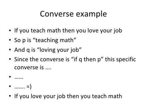 1st Test - If then, converse, inverse and contrapositive