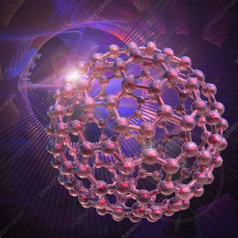 Buckyball molecule, artwork - Stock Image - F003/4164 - Science Photo Library