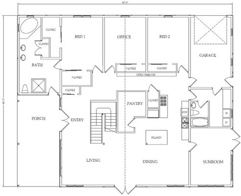 The Western Classic Sample Interior Floor Plans | Pole barn house plans ...