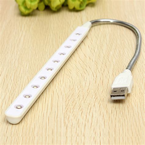 Flexible USB 10 LED Light Lamp Keyboard Reading For Notebook Laptop PC ...