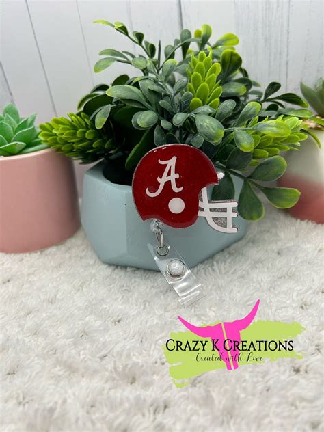 NEW Alabama Roll Tide Inspired Helmet Interchangeable Badge Reel Beads ...