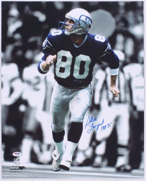 Steve Largent Signed Seahawks 16x20 Photo Inscribed "HOF 95" (PSA COA) | Pristine Auction