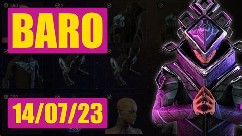 Baro Ki'Teer Warframe Location & Inventory 14 July 2023 - YouTube