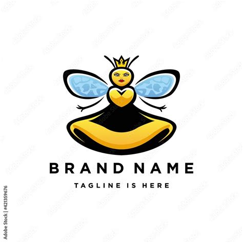 queen bee logo design modern templates Stock Vector | Adobe Stock